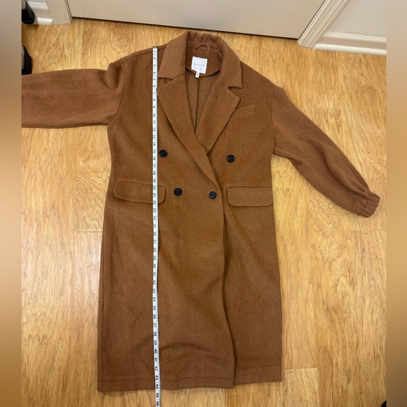 Avec Les Filles Womens (M) Wool Blend Oversized Coat Camel Tan - Picture 7 of 9